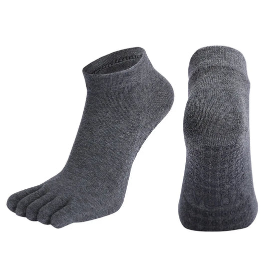 Five-Finger Cotton Yoga Socks - Non-Slip Breathable Quick-Dry Sports Socks for Pilates, Dance, Gym & Fitness