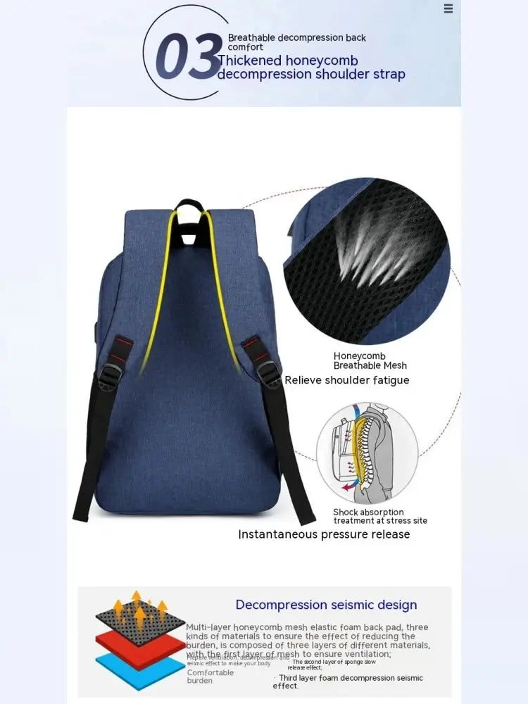Large Capacity Backpack - Simple Fashion Travel Computer Bag for Men Women Students