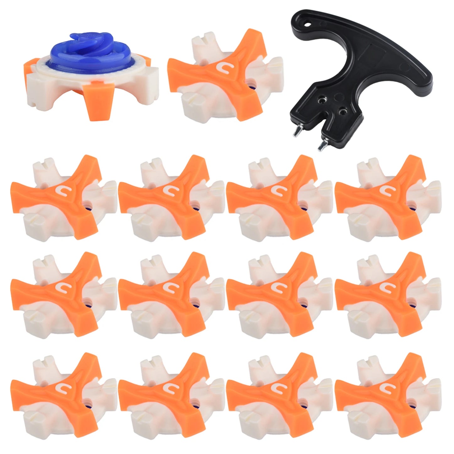 Golf Shoe Studs Set - 14 Piece Quick-Twist Design with Installation Wrenches - Premium Durable Accessories for Men & Women Golfers