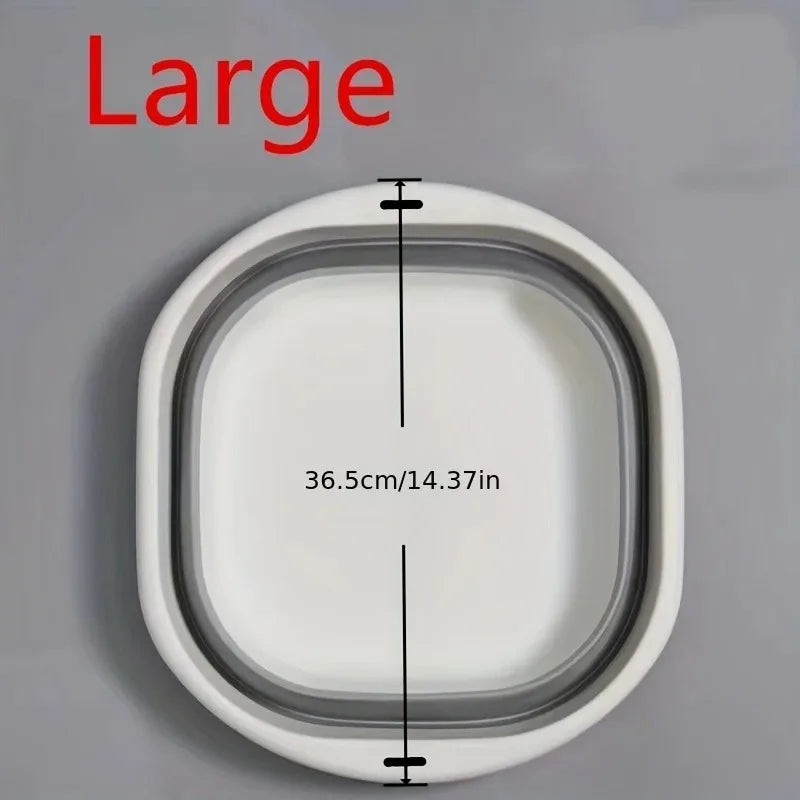 Space-Saving Collapsible Storage Baskets - 3 Pack Multi-Purpose Wash Tubs for Laundry, Camping, Fruits & Home Organization