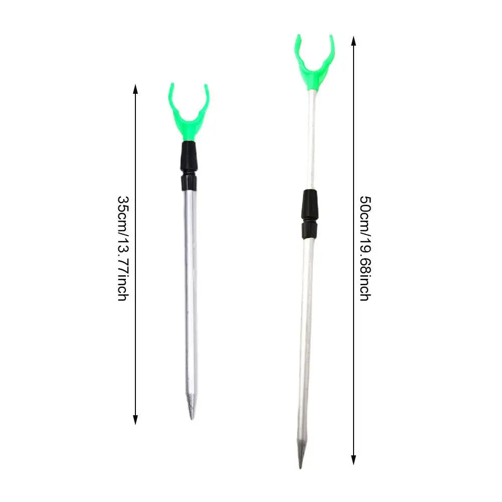 Telescopic Fishing Rod Holder - Adjustable 50-80cm Extending Bankstick Stand with Rod Rest Bracket for Fishing Accessories