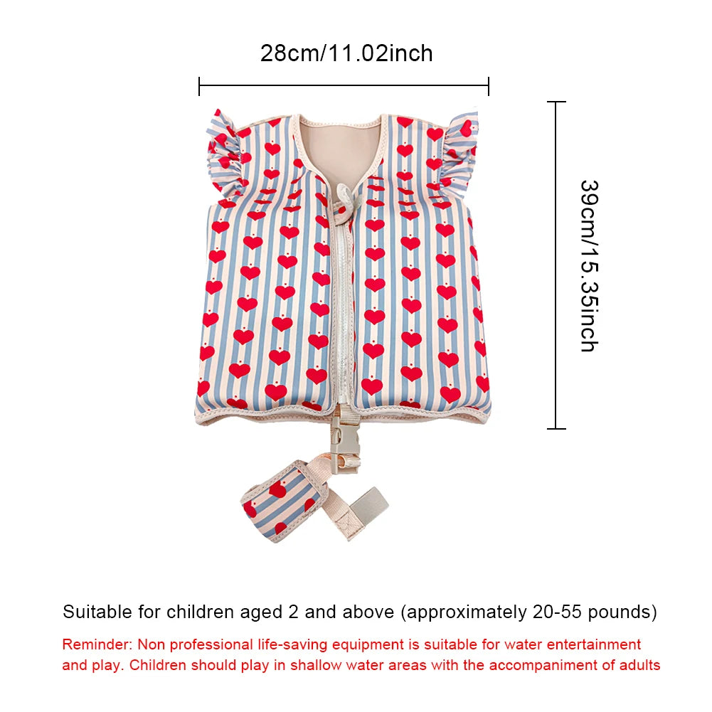 Children's Cartoon Swimming Life Vest - Toddler Buoyancy Aid Jacket for Pool Safety