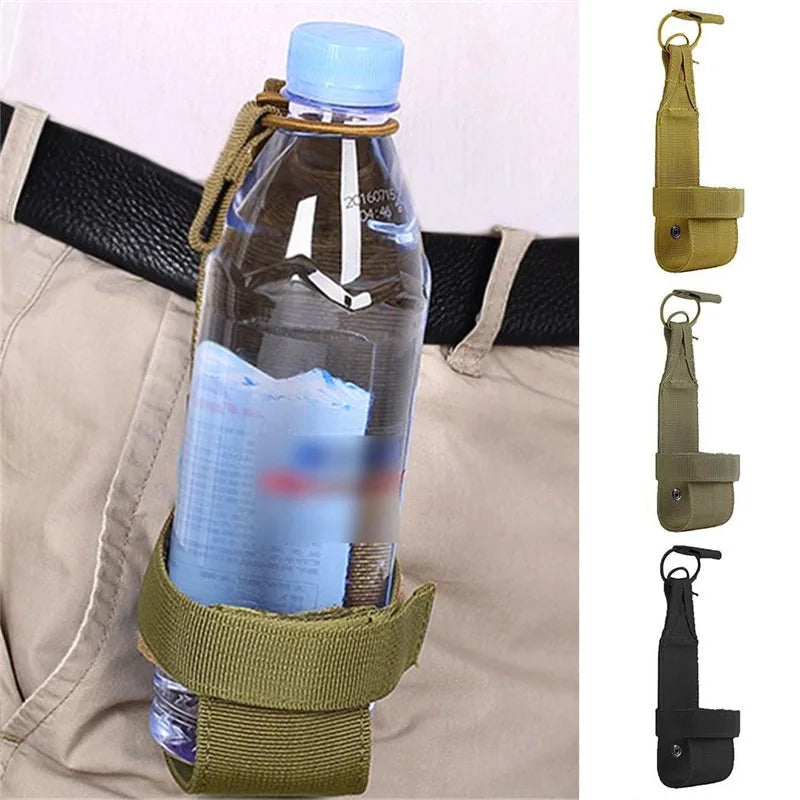 Tactical Water Bottle Holder - MOLLE Compatible Nylon Pouch for Outdoor Activities, Camping, Hiking, Hunting & Travel