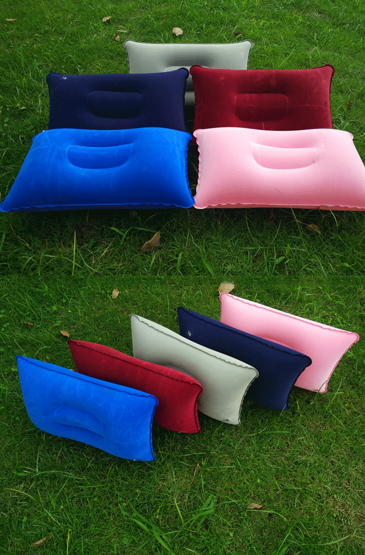 Portable Fold Inflatable Air Pillow - Outdoor Travel Sleeping Camping PVC Neck Stretcher Backrest Plane Comfortable Pillow