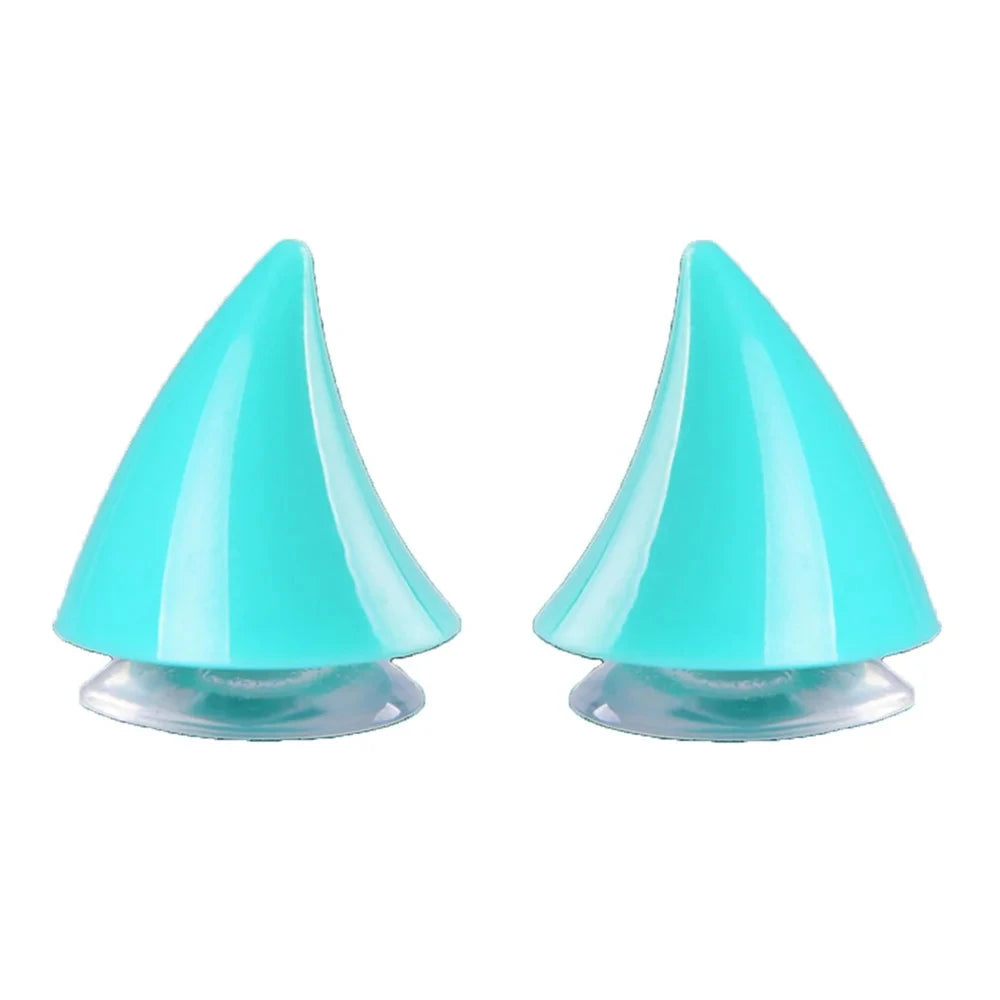 Motorcycle Helmet Horn Decoration - 2 Pack Rubber Corner Horns for Full Face Motocross & Off-Road Helmets