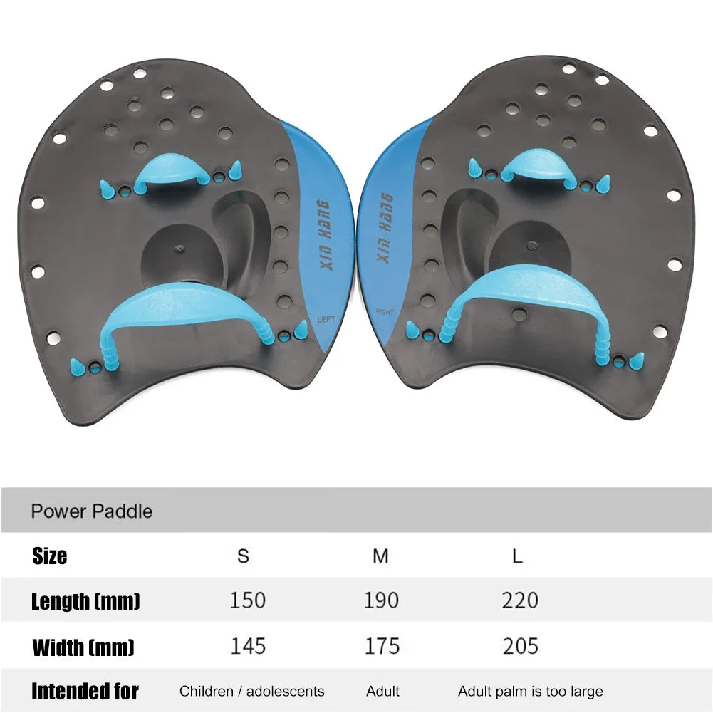 Swimming Training Hand Paddles & Webbed Gloves - Water Sport Fins Flippers for Adults & Children