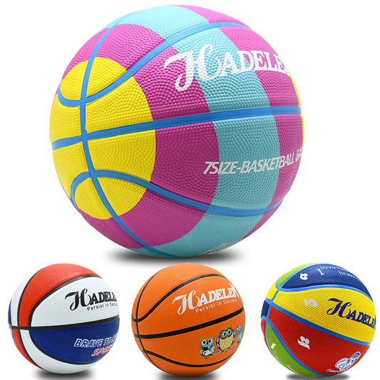 Kid Rubber Basketball Size 5 Primary School Outdoor Training Game Basketball Wear-resistant High Elasticity Good Hand Feel