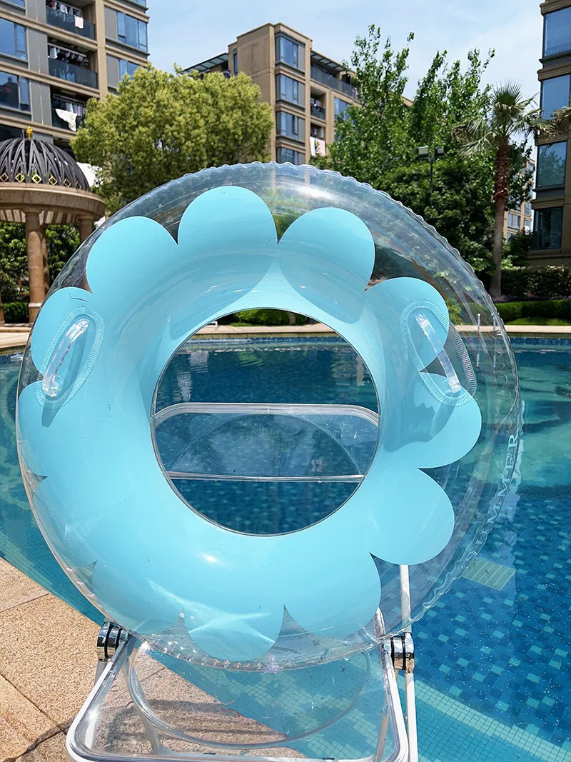 Inflatable Swimming Ring - Multi-Age Float Seat for Kids & Adults - Pool Water Safety Equipment