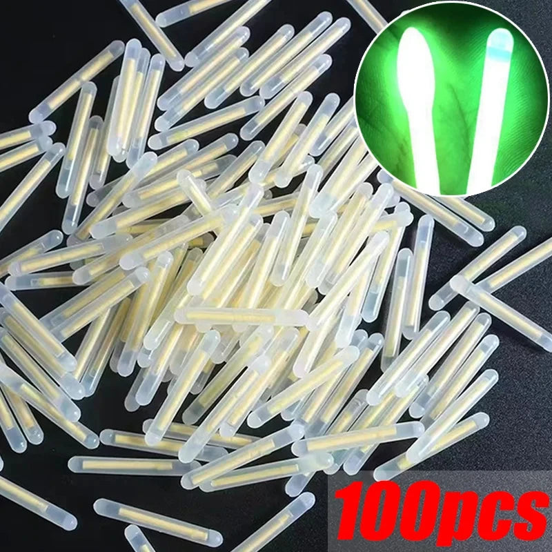 Firefly Fluorescent Fishing Rod Light - 50/100PCS Floating Glow Sticks for Night Fishing - Dark Luminous Outdoor Fishing Light Rods