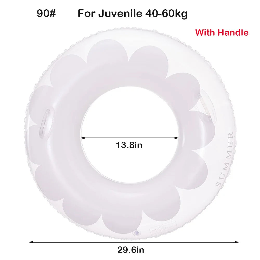 Inflatable Swimming Ring - Multi-Age Float Seat for Kids & Adults - Pool Water Safety Equipment