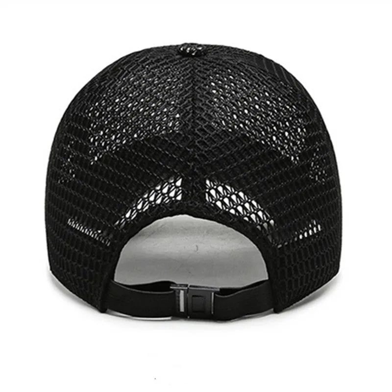 Men's Breathable Mesh Baseball Cap - Quick-Dry Anti-UV Sports Visor for Tennis, Golf & Hiking