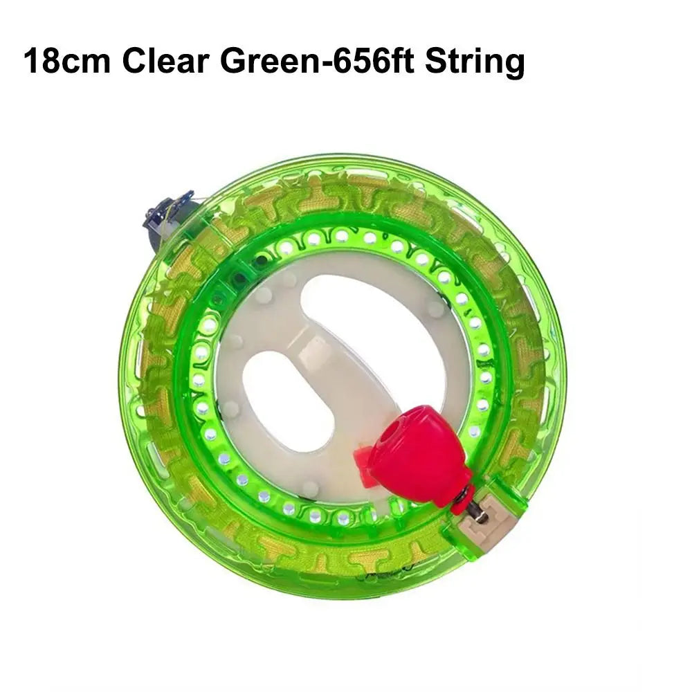 Kite Reel Winder - Fire Wheel Design with Blue Grip