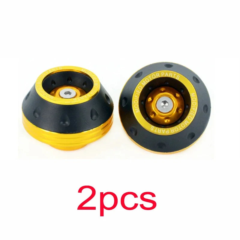 Motorcycle Front Fork Crash Protectors - 2/4Pcs Universal Alloy Wheel Protection Slider Cups for Motocross
