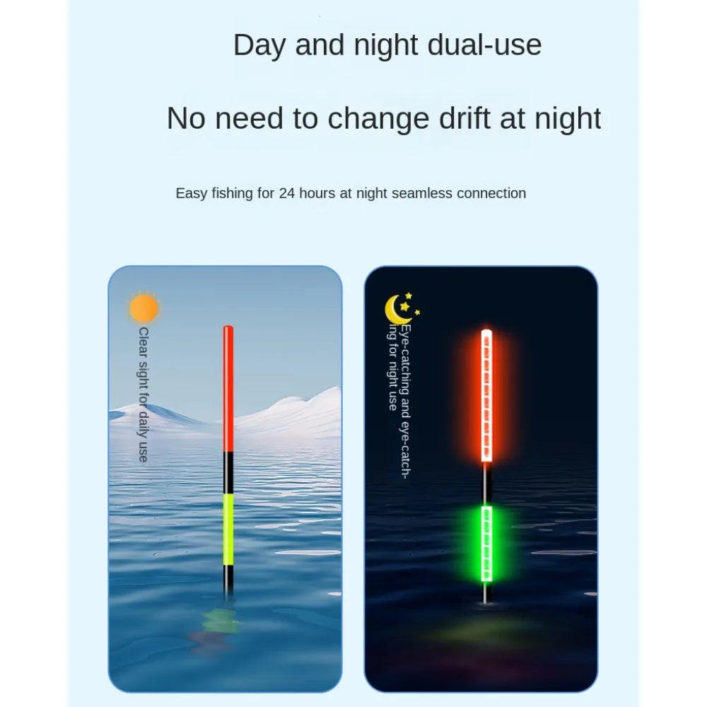 LED Fishing Float with Gravity Sensor - Night Fishing Strobe Light with Long Tail and High Sensitivity Buoy