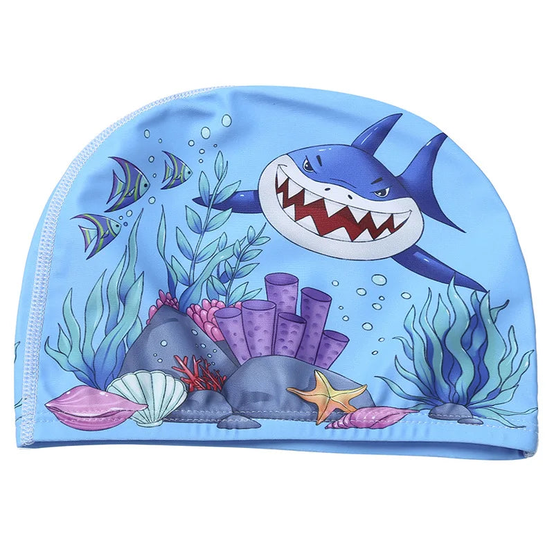 Professional Cartoon Swimming Cap for Kids
