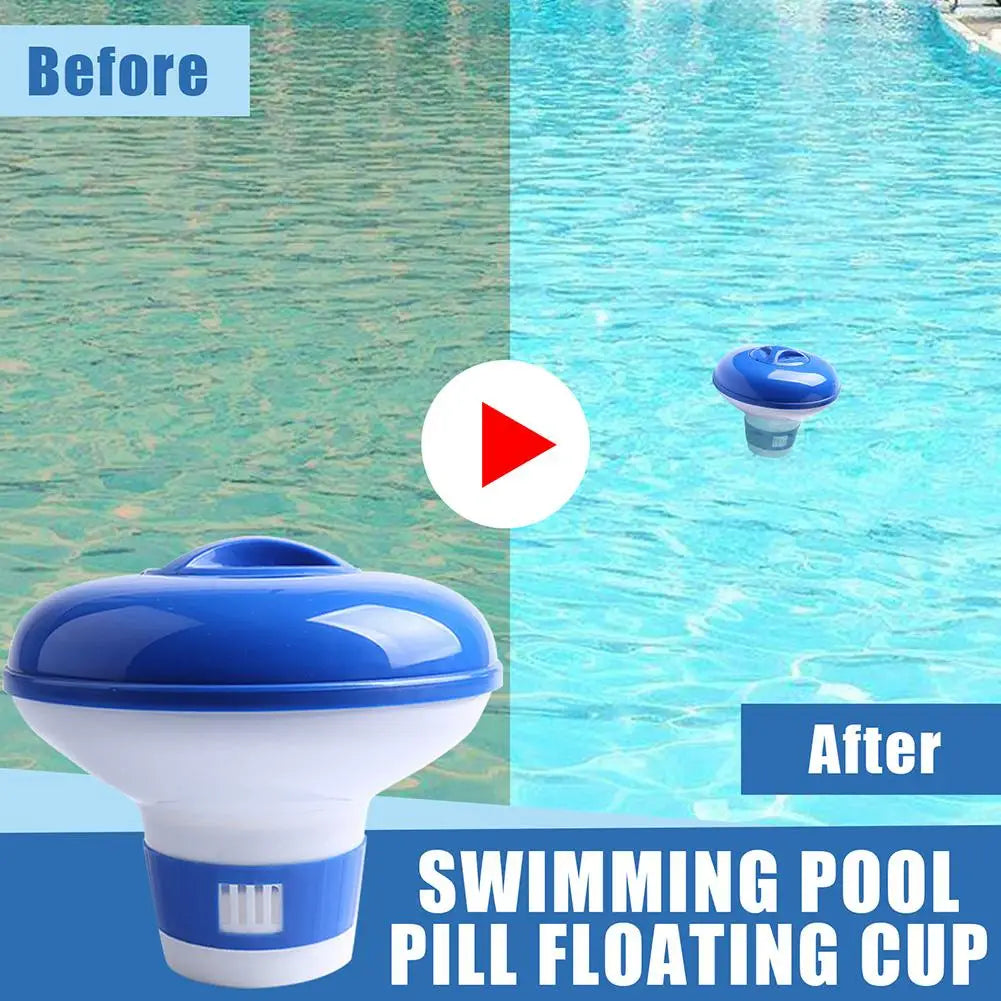 Automatic Pool Water Purifier - Floating Chlorine Dispenser for Swimming Pool Disinfection and Sterilization