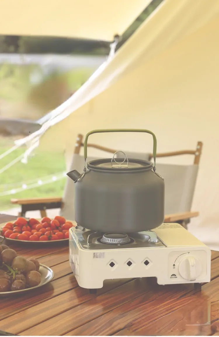 Portable Aluminum Alloy Camping Kettle - Multi-Size (0.8L/1.1L/1.2L/1.6L/2L/2.5L) for Outdoor Coffee & Tea - Perfect for Hiking, Fishing, Picnic & Cooking