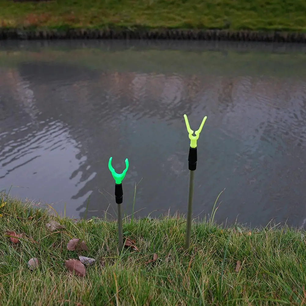 Telescopic Fishing Rod Holder - Adjustable 50-80cm Extending Bankstick Stand with Rod Rest Bracket for Fishing Accessories