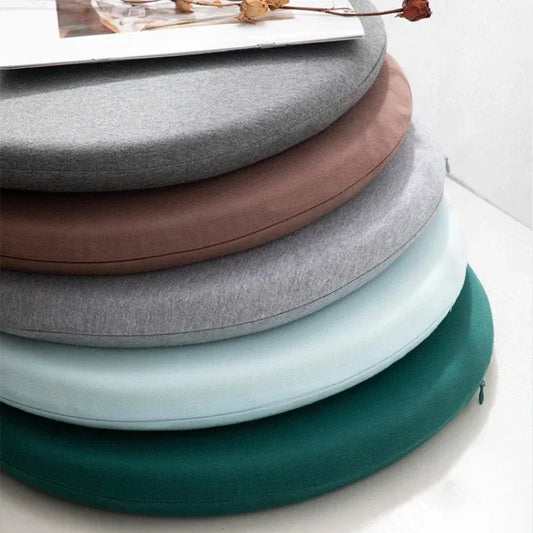 Japanese-style Circular Memory Foam Cushion, Tatami Knitted Cotton Chair Cushion, Office Chair Round Pillow