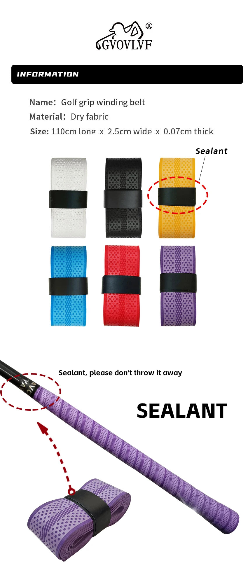 Anti-Slip Golf Club Grip Wrapping Tape - Self Control Overgrip Solution for Decorative Handle Enhancement