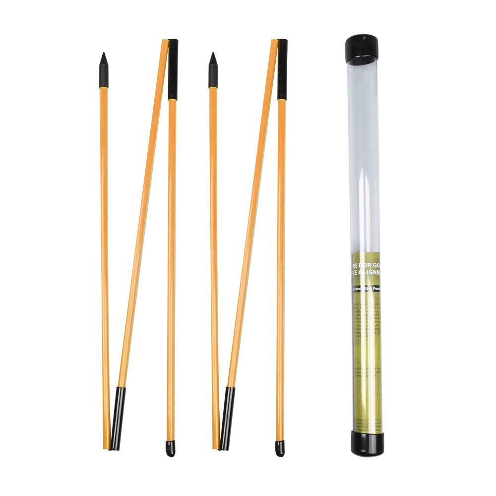 Collapsible Golf Alignment Sticks - Practice Rods & Putter Green Trainer in 6 Colors