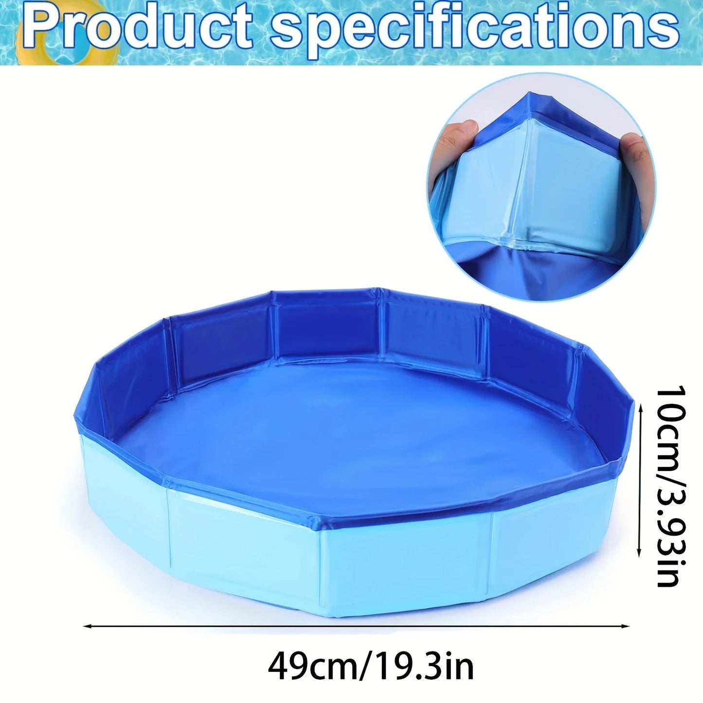 Maintains all key specifications (portable, folding/foldable, foot bath, PVC composite, bucket)