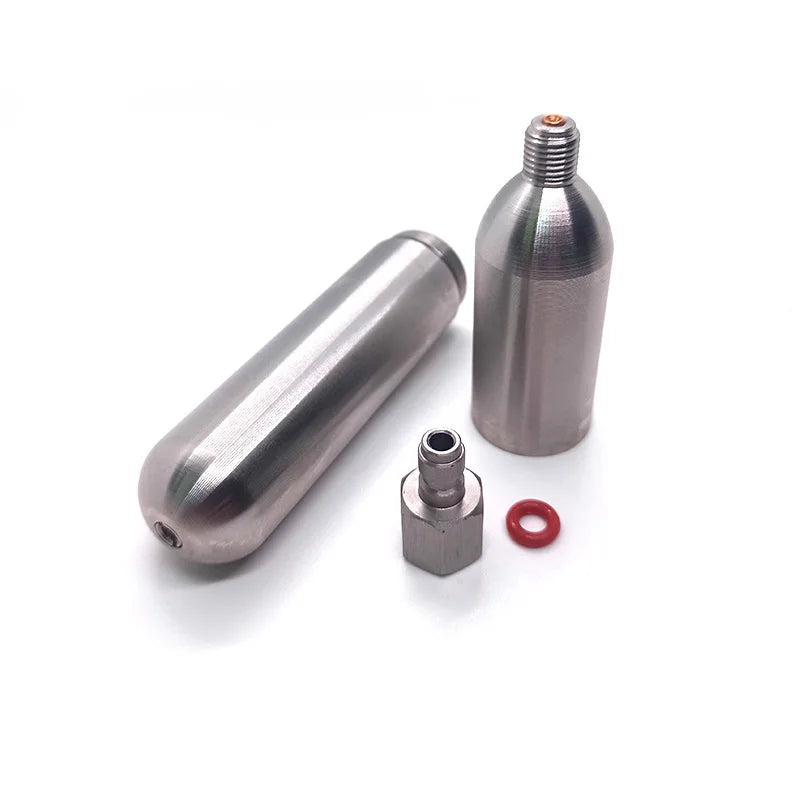 33g Refillable CO2 Cartridge - Multi-Purpose Gas Cylinder for Athletic Equipment & Emergency Gear