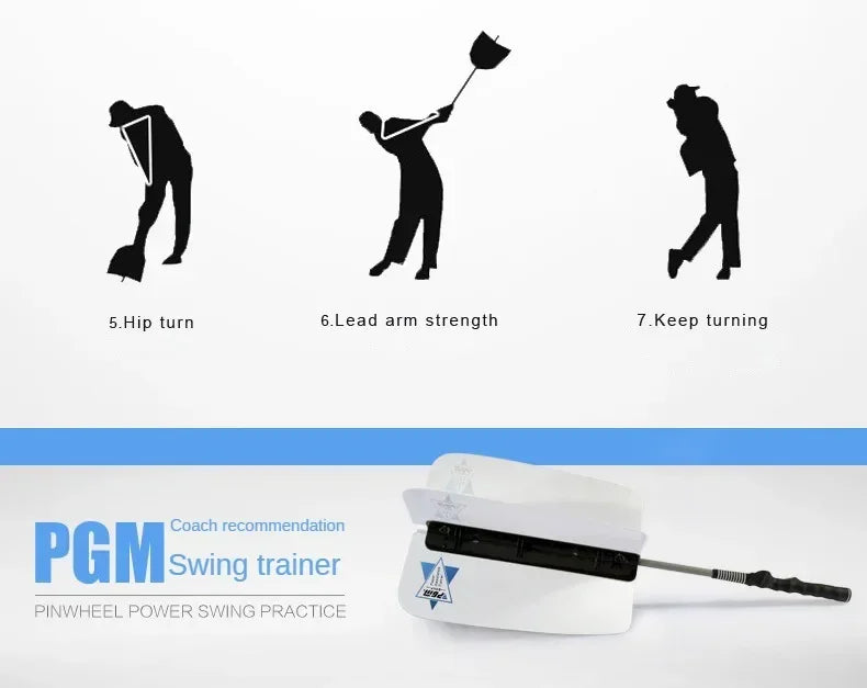 Golf Swing Trainer Fan - Power Speed Practice Aid with Wind Resistance Technology