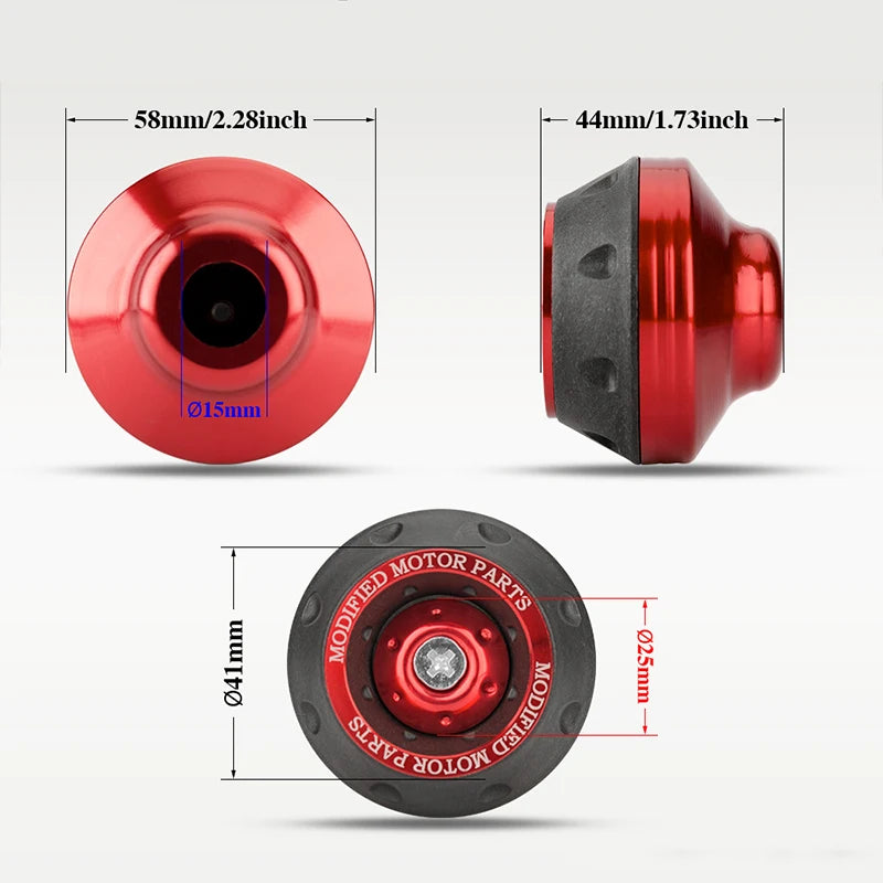 Motorcycle Front Fork Crash Protectors - 2/4Pcs Universal Alloy Wheel Protection Slider Cups for Motocross