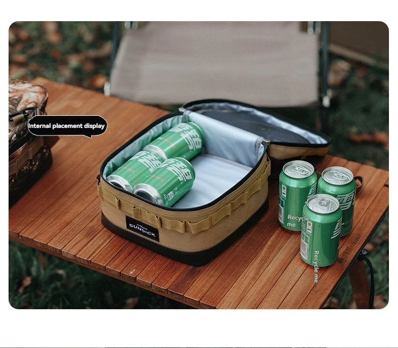 Premium 900D Waterproof Thermal Picnic Cooler Bag - Large Camping Travel Organizer for BBQ & Outdoor Family Activities