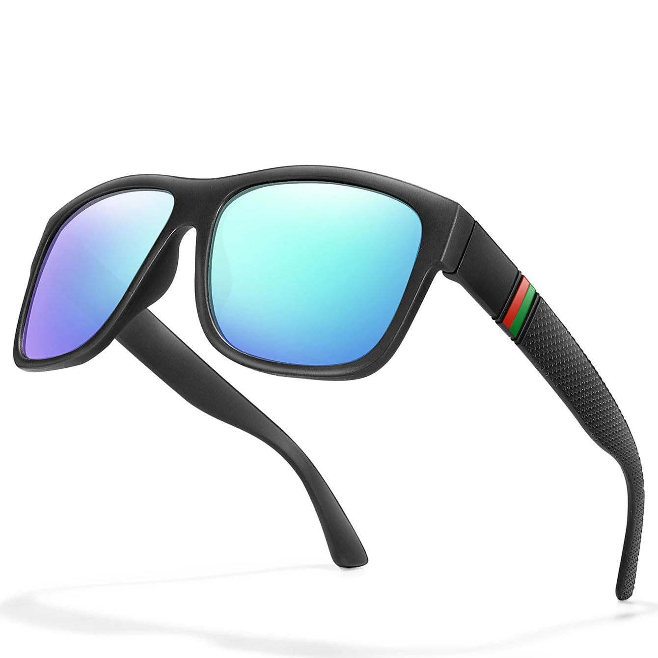 Men's Vintage Large Frame Square Polarized Sunglasses - UV400 Protection for Fishing, Driving, Cycling & Running