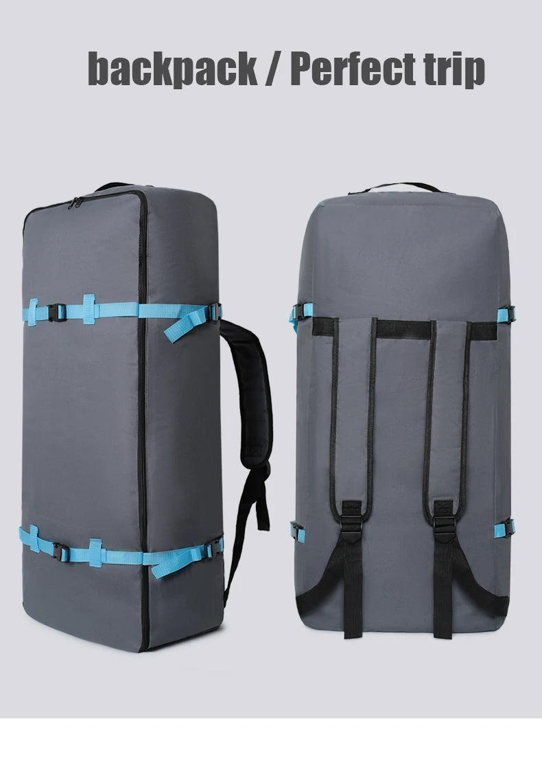 Multi-Purpose Outdoor Adventure Kit - Large Capacity Mountaineering Backpack with Shoulder Strap, Tent Accessories, Cosmetics Organizer, Inflatable Surfboard, SUP Paddle Board Bag