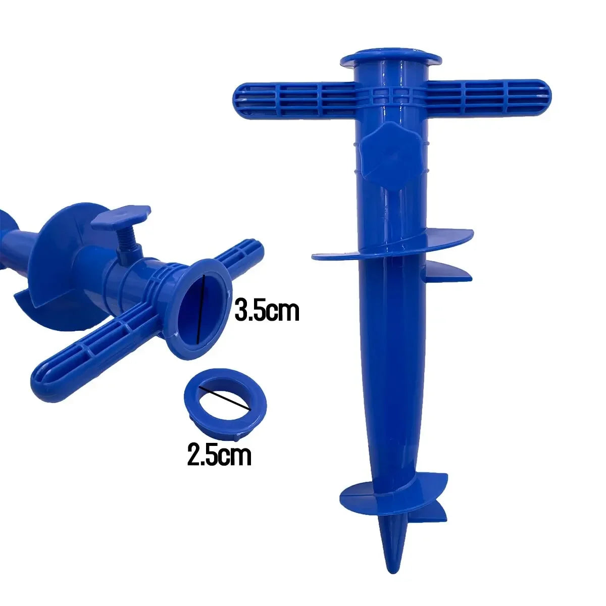 Beach Umbrella Base Insert - Plastic Floor Fork Plug Accessory (1 Piece)