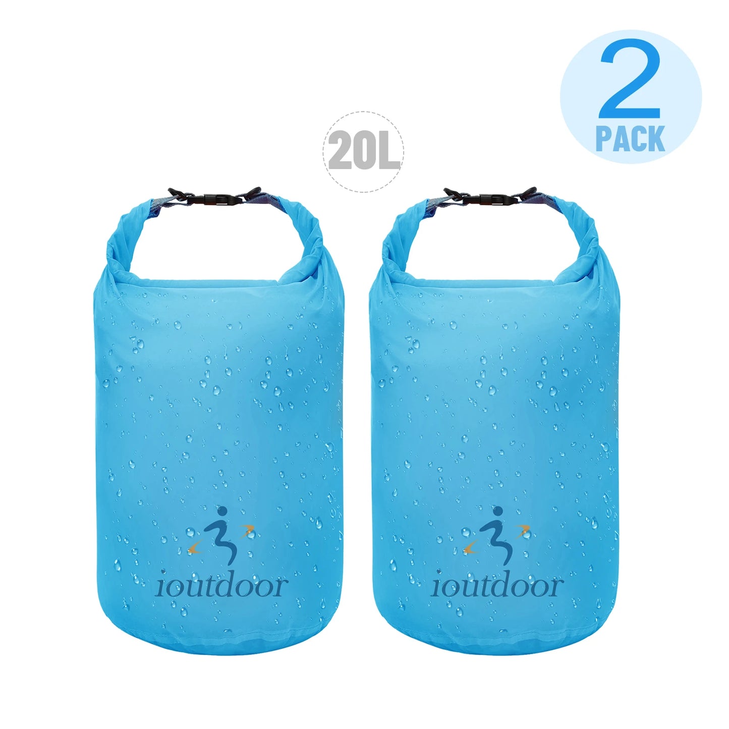 Waterproof Dry Bag 10L - Lightweight Combo Wet/Dry Bag for Kayaking Swimming Fishing Rafting - 210T Polyester