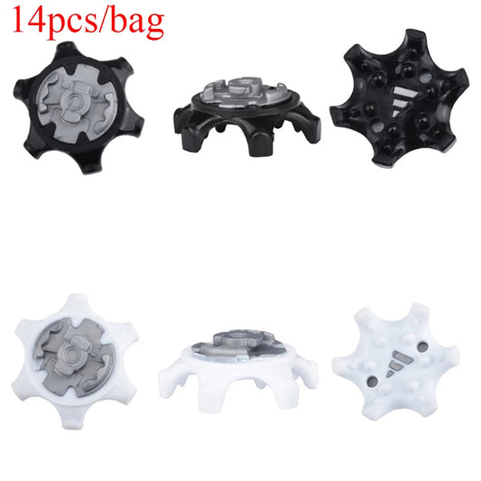 Golf Shoe Spikes Replacement Set - 14 Pieces TPR Fast Twist 1/4 Turn Cleats