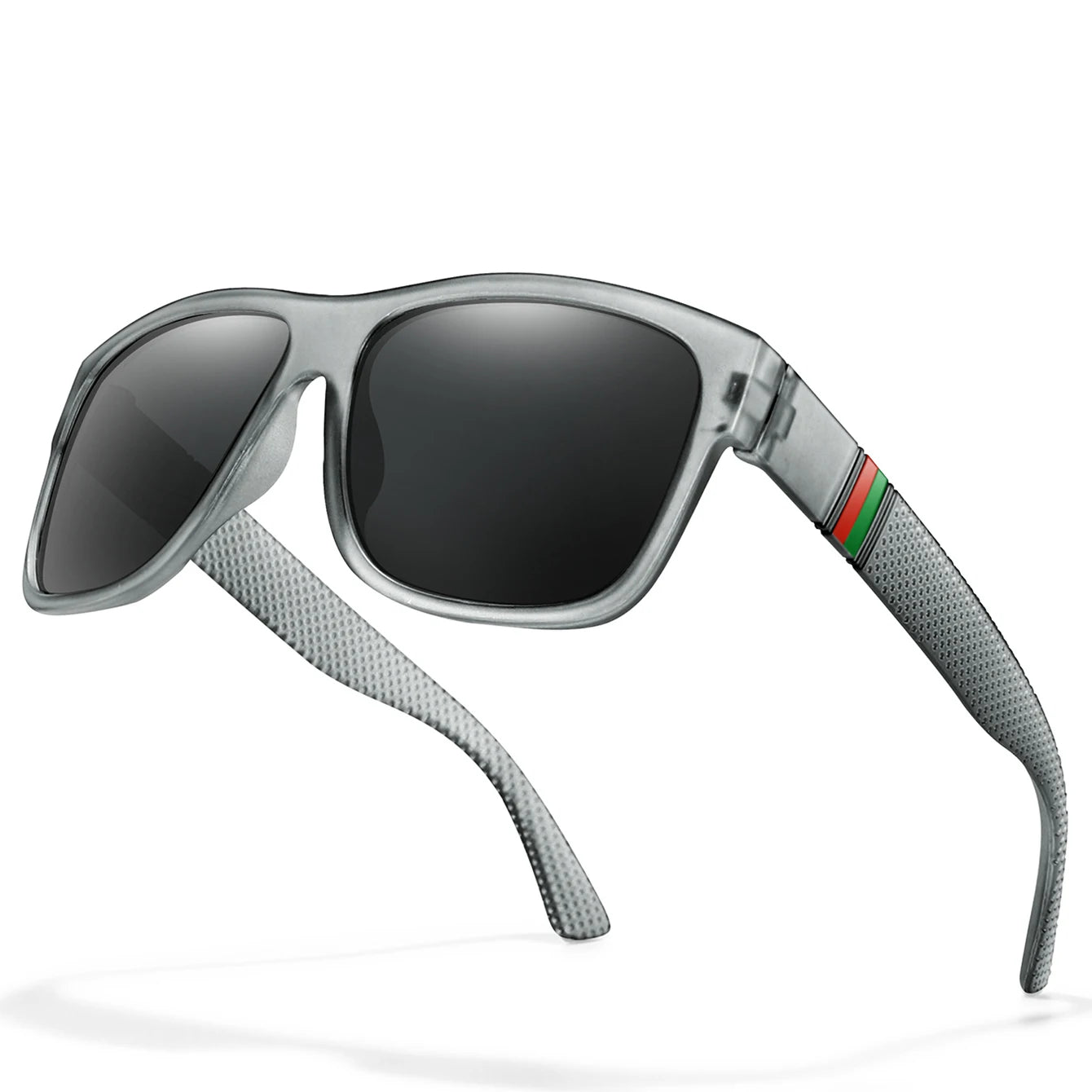 Men's Vintage Large Frame Square Polarized Sunglasses - UV400 Protection for Fishing, Driving, Cycling & Running
