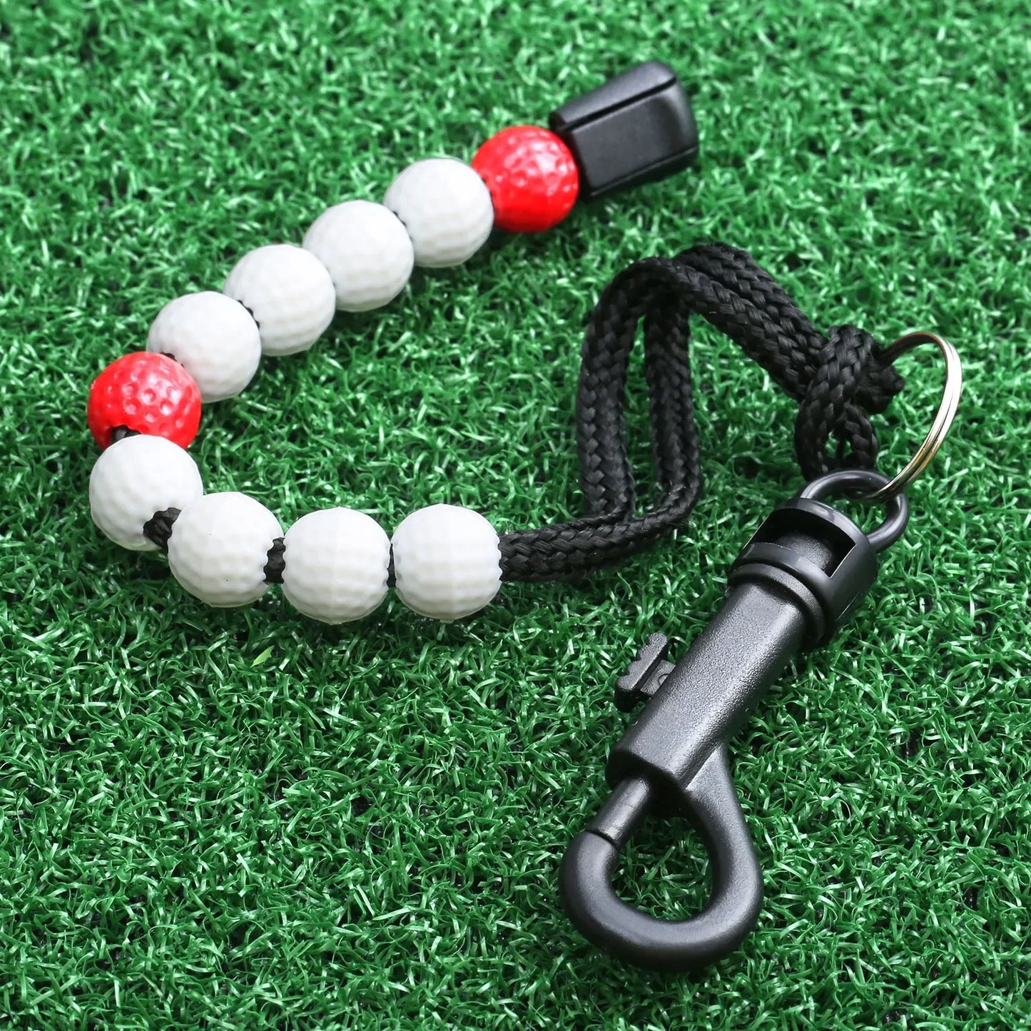 Golf Score Counter - Nylon Braid Stroke Tracker with Plastic Ball Beads for Putt Counting and Training