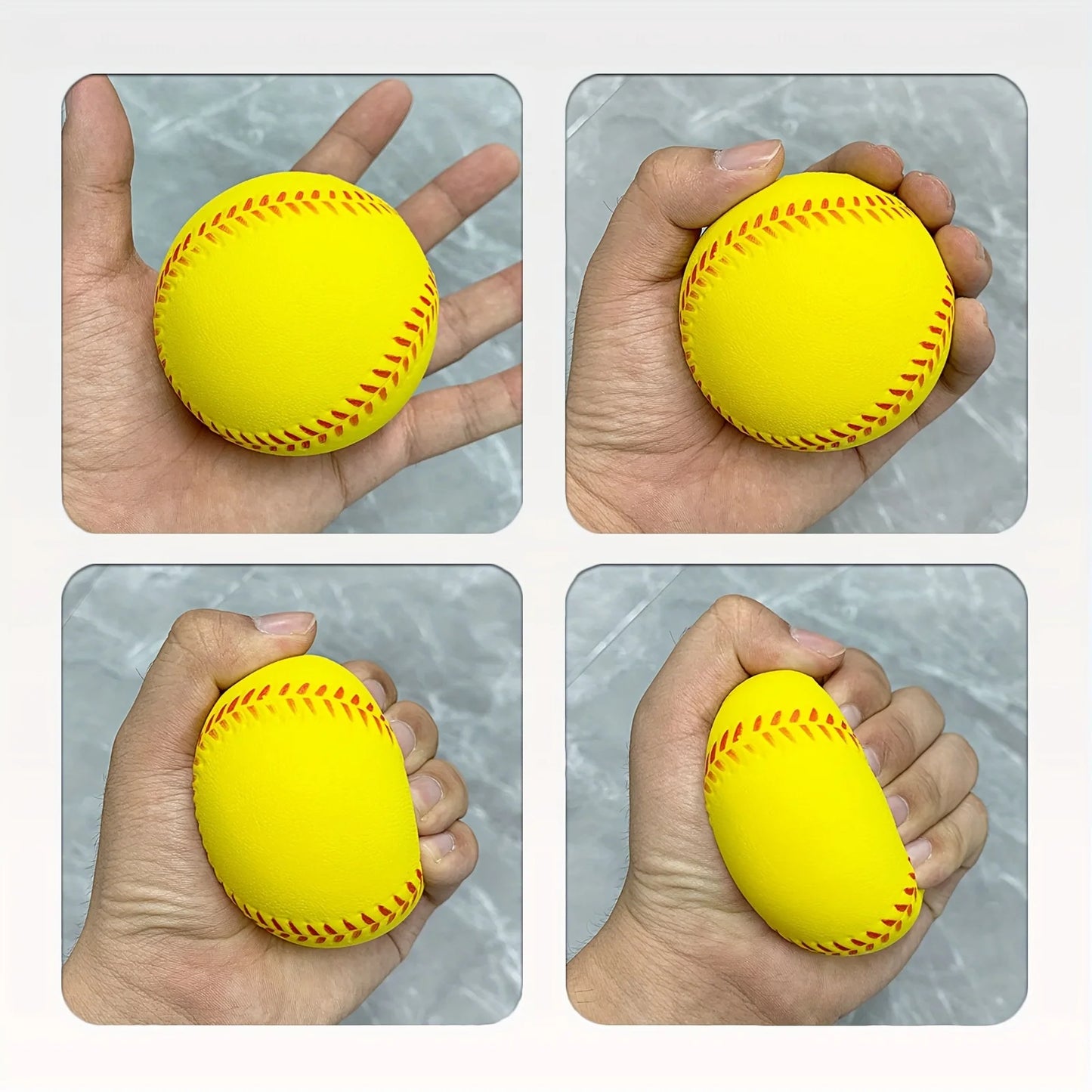 Lightweight Unisex Training Softball - Durable Elastic PU Foam Baseball for Indoor & Outdoor Recreation