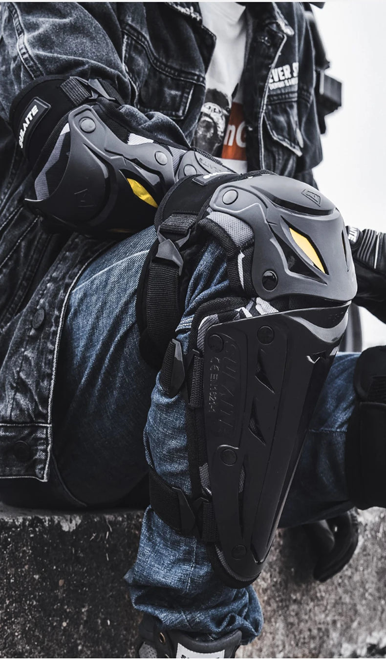 Motorcycle Knee and Elbow Protection Guards - Motocross Off-Road Racing MTB Pads