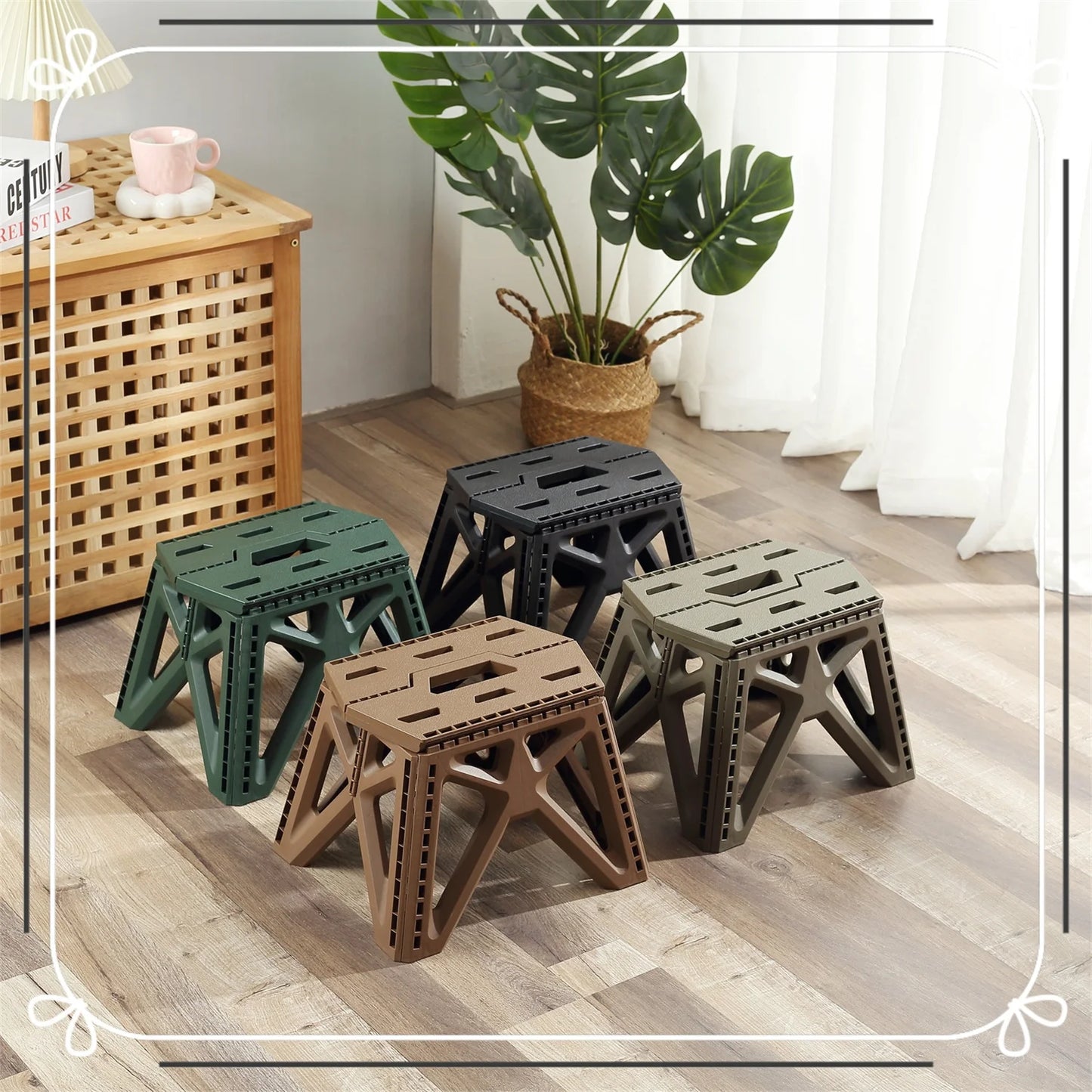 Portable Folding Camping Stool - High Load Bearing Outdoor Chair for Fishing, Beach & Camping