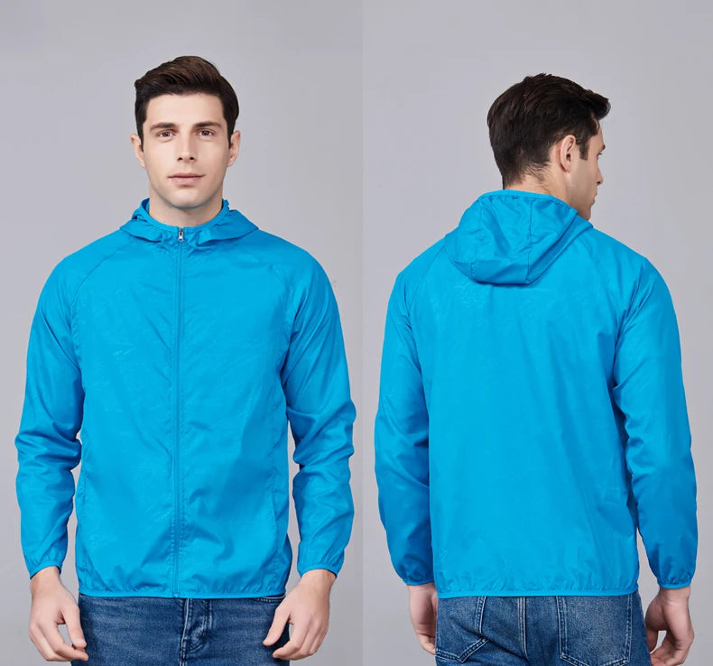 Unisex Waterproof Hiking Jacket - Sun Protection Windbreaker for Outdoor Camping & Climbing