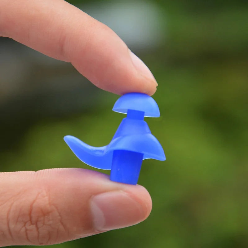 Premium Waterproof Silicone Earplugs - Soft & Durable Swimming Ear Protection with Delicate Texture (1 Pair)