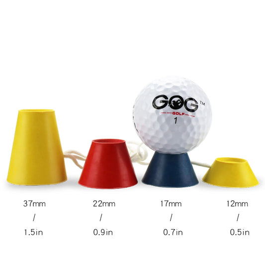 4-in-1 Golf Tees - Winter Rubber Material - With Rope & Golf Ball Holder - Drop Ship