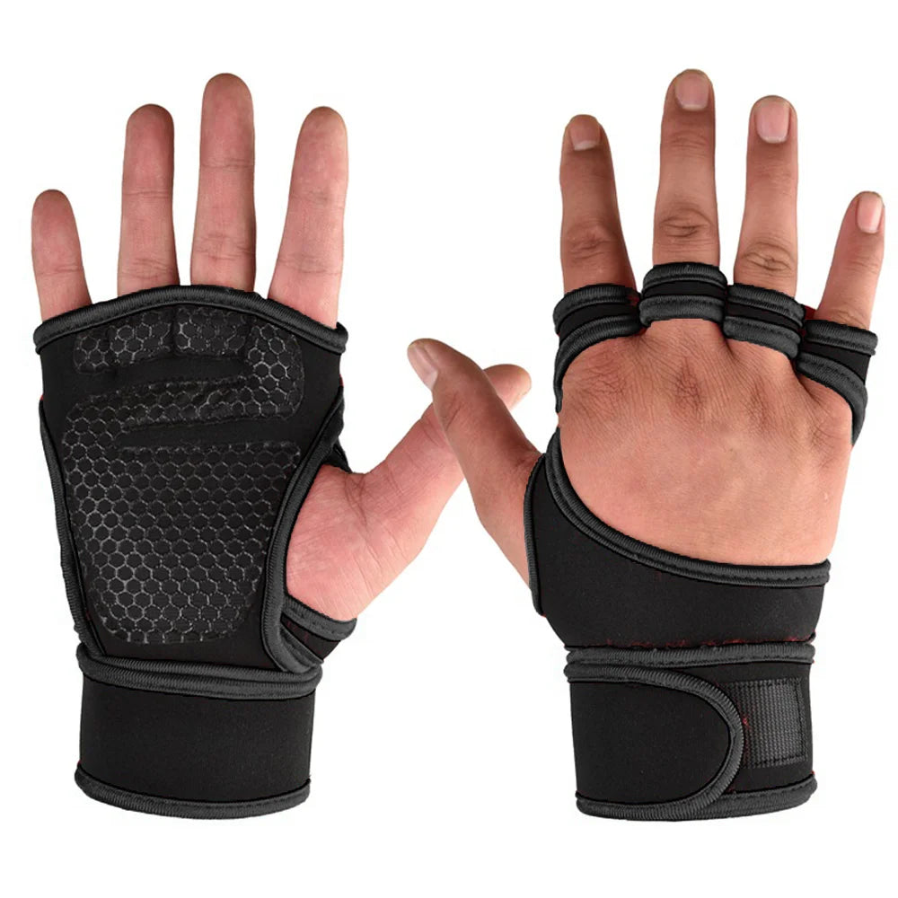Weightlifting Training Gloves - Fitness & Sports - Bodybuilding Gym Hand/Wrist/Palm Protector - MTB Cycling Gloves for Men & Women