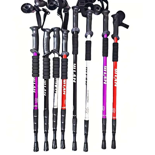 Adjustable Trekking Poles - Lightweight Collapsible Anti-Shock Hiking Sticks for Men and Women