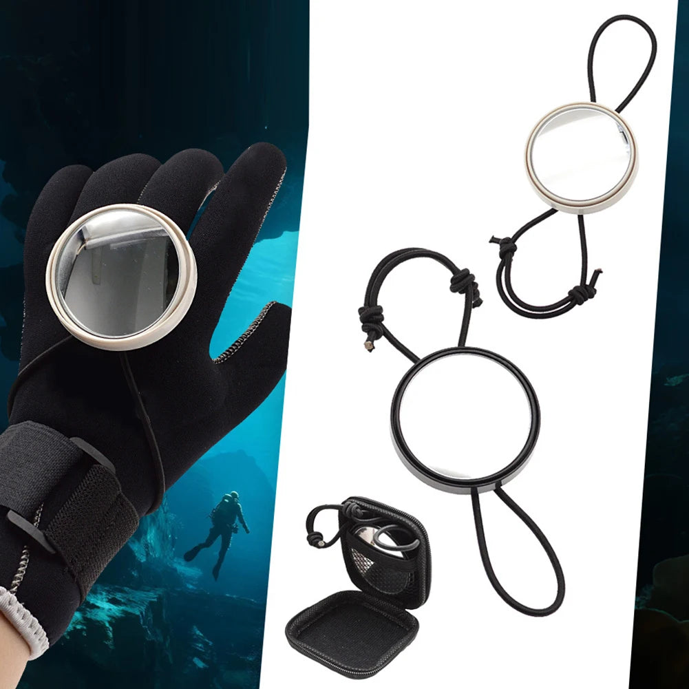 Underwater Wrist Mirror with Elastic Band - Scuba Diving & Snorkeling Equipment