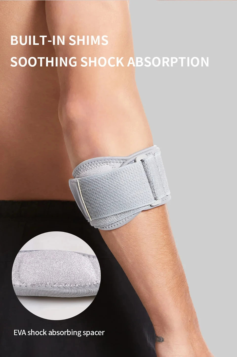 Tennis Elbow Brace - Compression Forearm Support Strap with Pad for Tendonitis and Golf Elbow Pain Relief