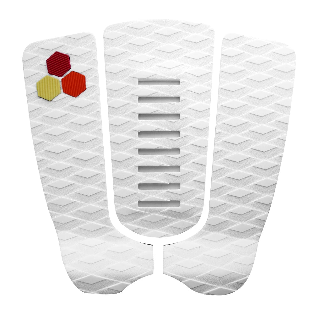 3-Piece EVA Foam Surfboard Traction Pad - Colorful Diamond Grip Deck Pad for Surf & SUP Boards - Non-Slip Trimmable Tail Pad with Strong Adhesive