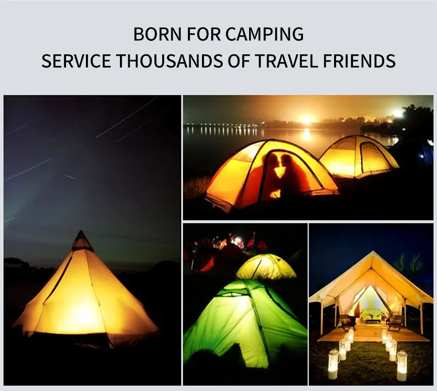 Waterproof Outdoor Tent Lamp - 2 Mode Portable Camping Light for Hiking, Climbing & Yard Use