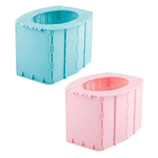 Multifunction Portable Folding Camping Toilet - Travel Commode for Car Camping, Hiking & Long Outdoor Trips - Children & Adult Use